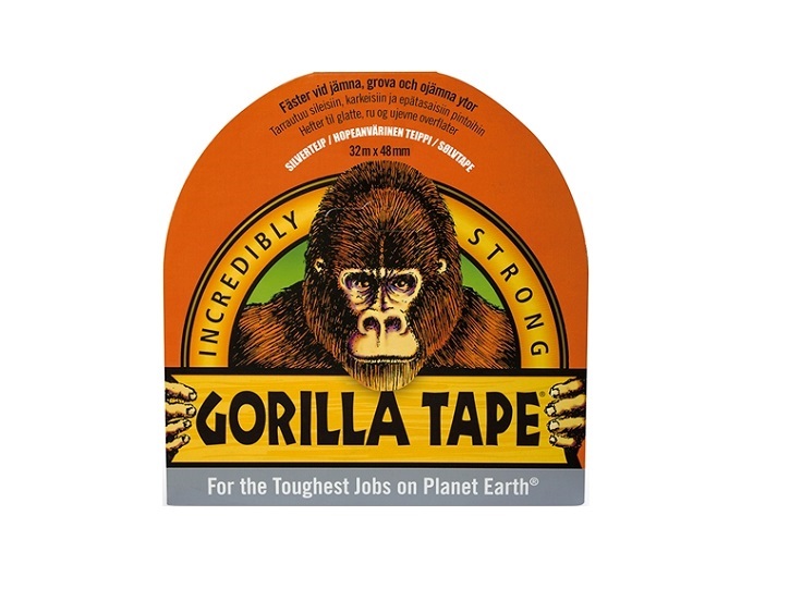 Gorilla tape<br />Sølv