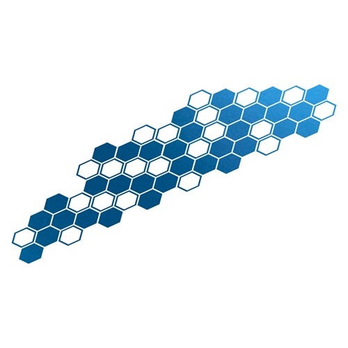 Foliatec Car design sticker Hexagon - Blue chrome matt