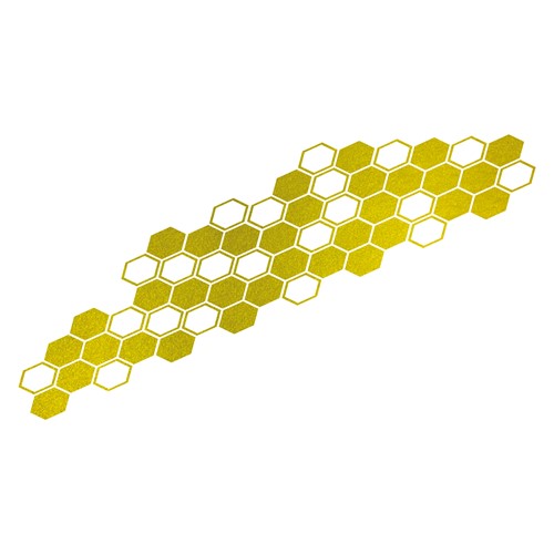 Foliatec Car design sticker Hexagon - Gold chrome matt