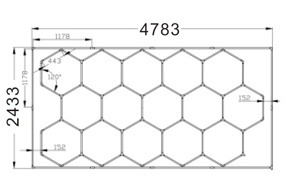 Hexagon LED<br />15 kuber - 552 Watt