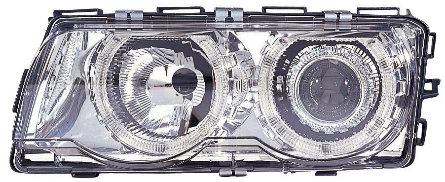Frontlykter E-38  ''Angel Eyes'' chrome 09/98- Lagersalg !!
